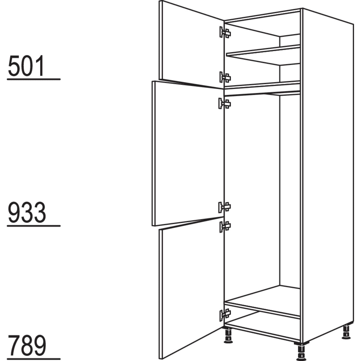 Nobilia XL-Geraete-Umbau Kuehl-Gefrierautomat GD145-3X 53869