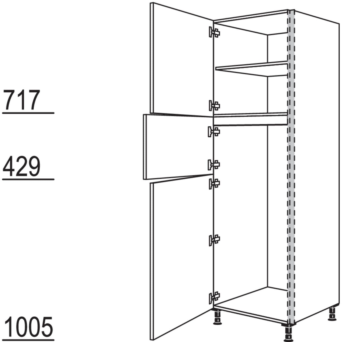 Nobilia XL-Geraete-Umbau Kuehl-Gefrierautomat NGS123G-2X 45986