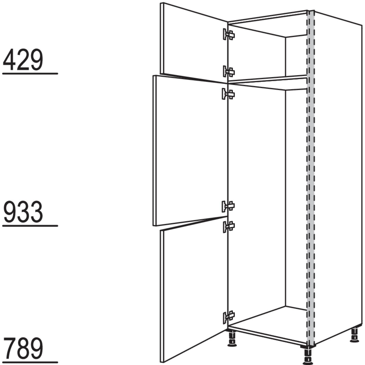 Nobilia XL-Geraete-Umbau Kuehl-Gefrierautomat NGS145-2X 45989