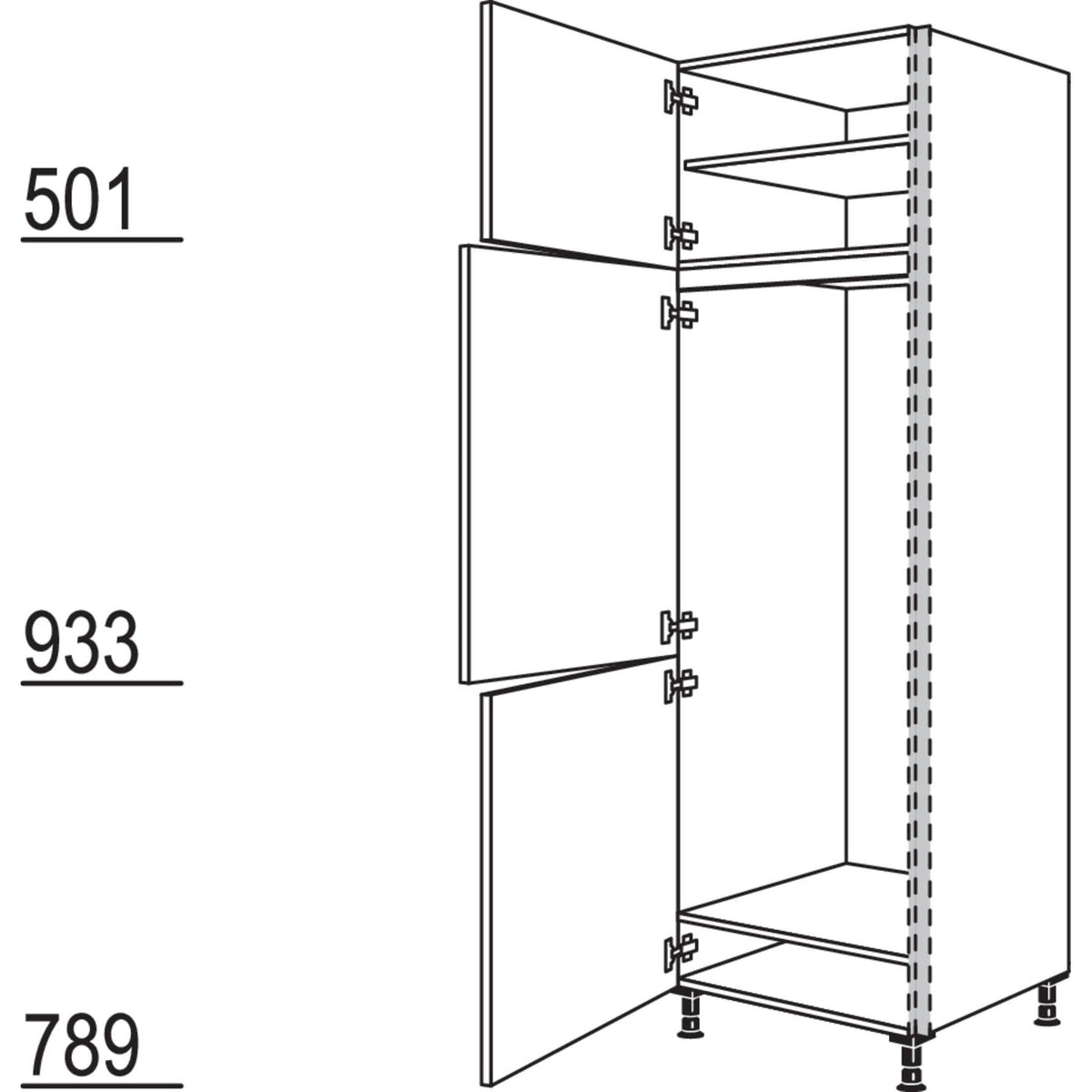 Nobilia XL-Geraete-Umbau Kuehl-Gefrierautomat NGS145-3X 56989