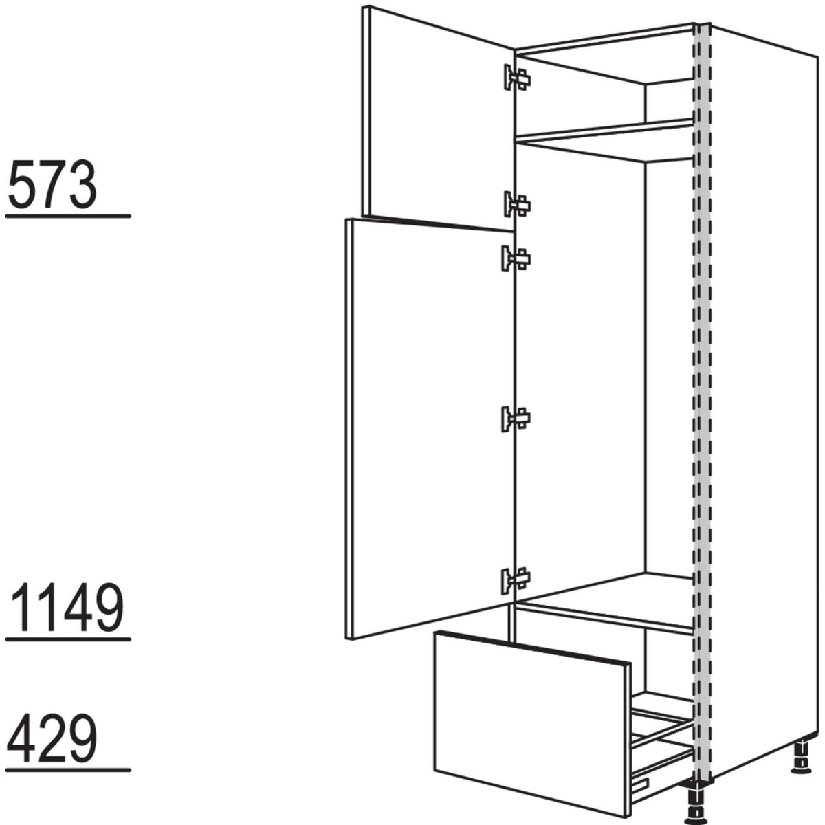 Nobilia XL-Geraete-Umbau Kuehl-Gefrierautomat NGS145A-2X 45991