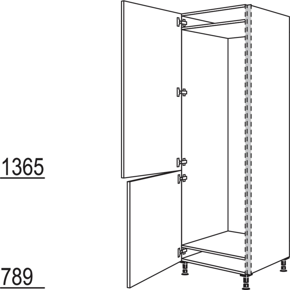 Nobilia XL-Geraete-Umbau Kuehl-Gefrierautomat NGS194-2X 45995