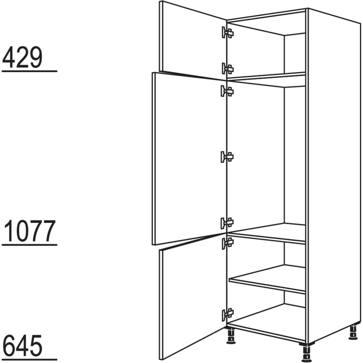 Nobilia XL-Geraete-Umbau Kuehlautomat G103-2X 42840