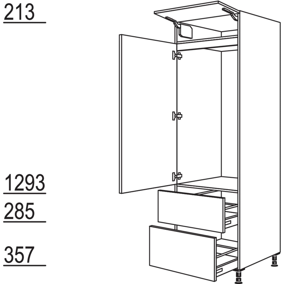Nobilia XL-Geraete-Umbau Kuehlautomat G1232A-2X 41852