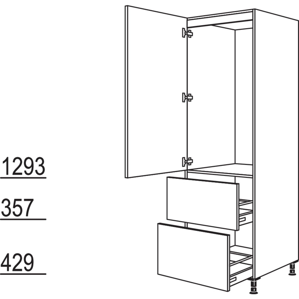 Nobilia XL-Geraete-Umbau Kuehlautomat GD1232A-1X 30853