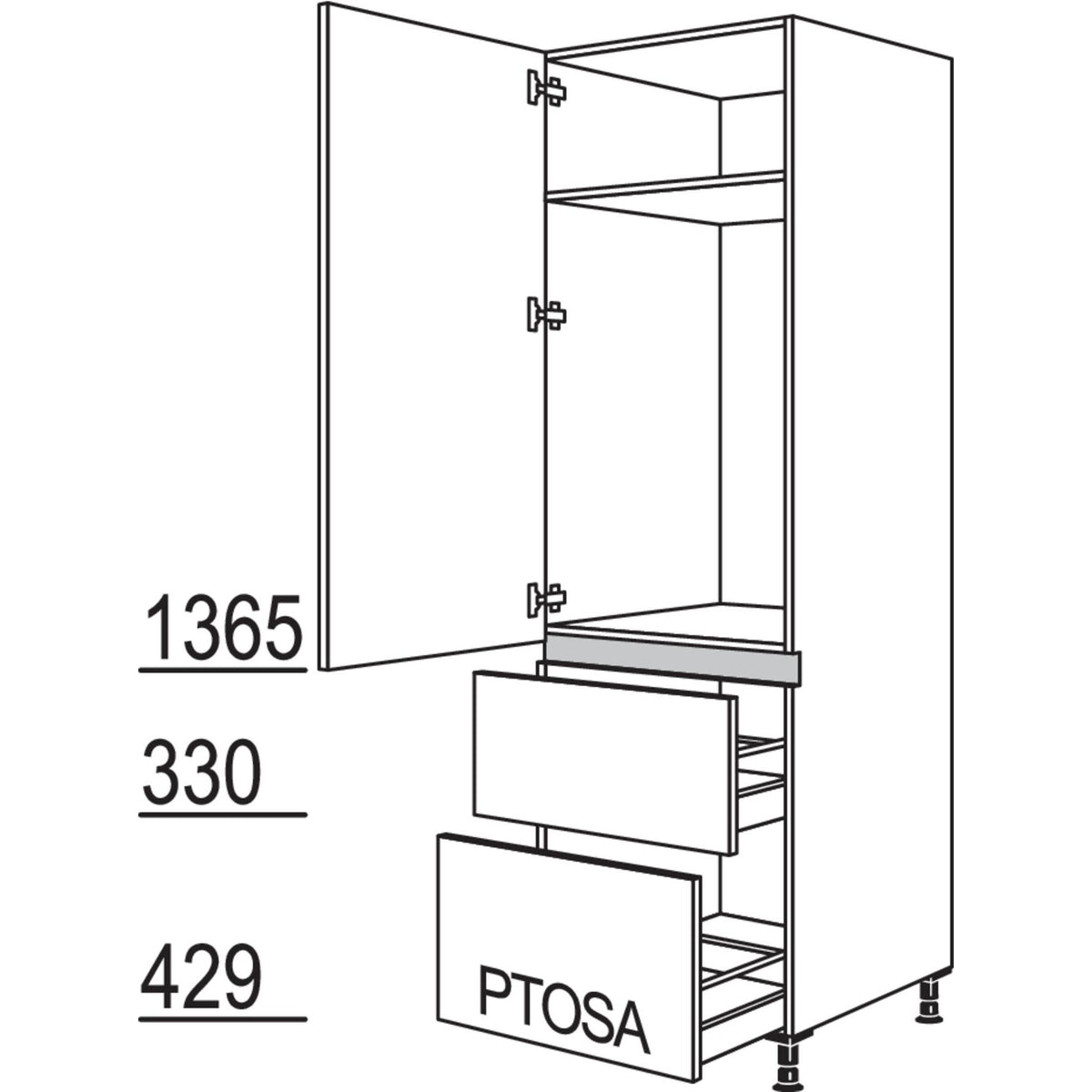 nobilia XL-Geraete-Umbau Kuehlautomat LG1032A-2X 42352
