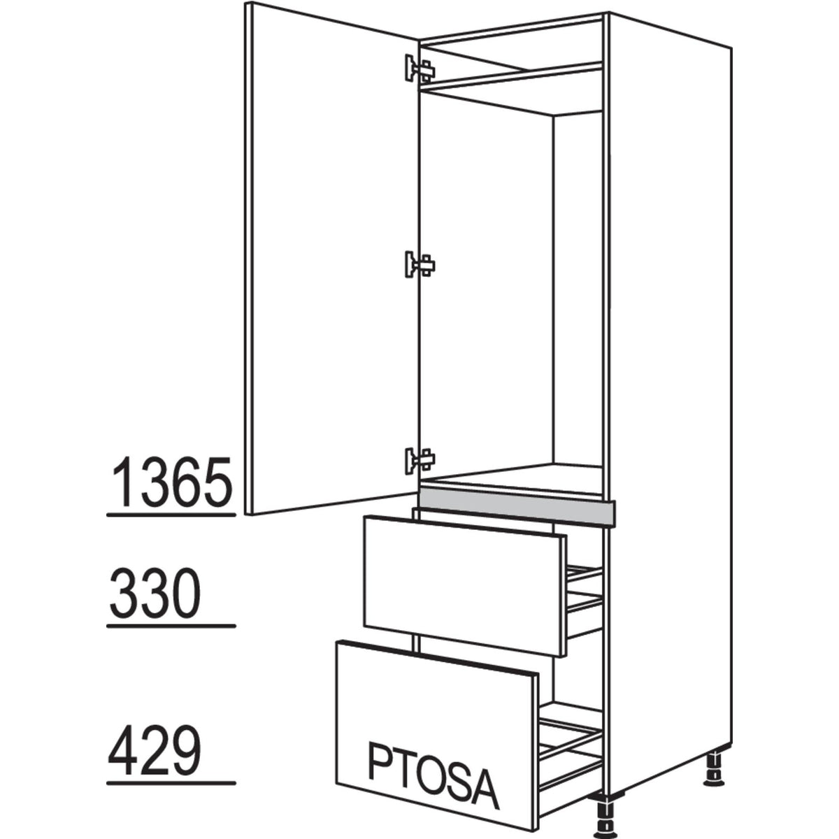 nobilia XL-Geraete-Umbau Kuehlautomat LG1232A-2X 42349