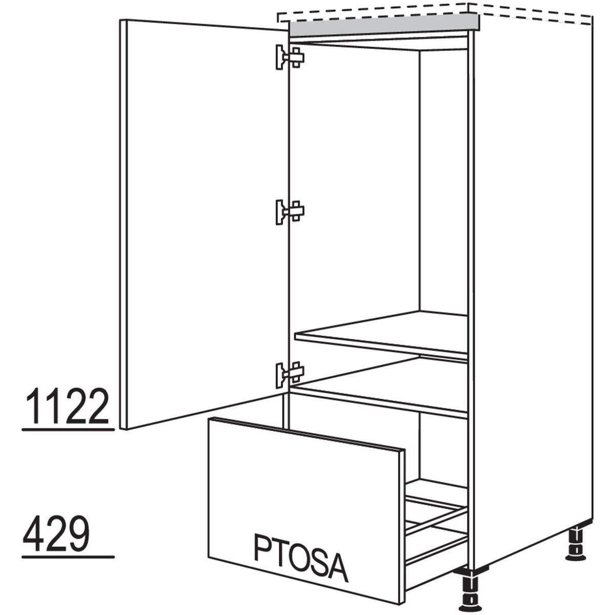 nobilia XL-Geraete-Umbau Kuehlautomat LG88A-X 53421