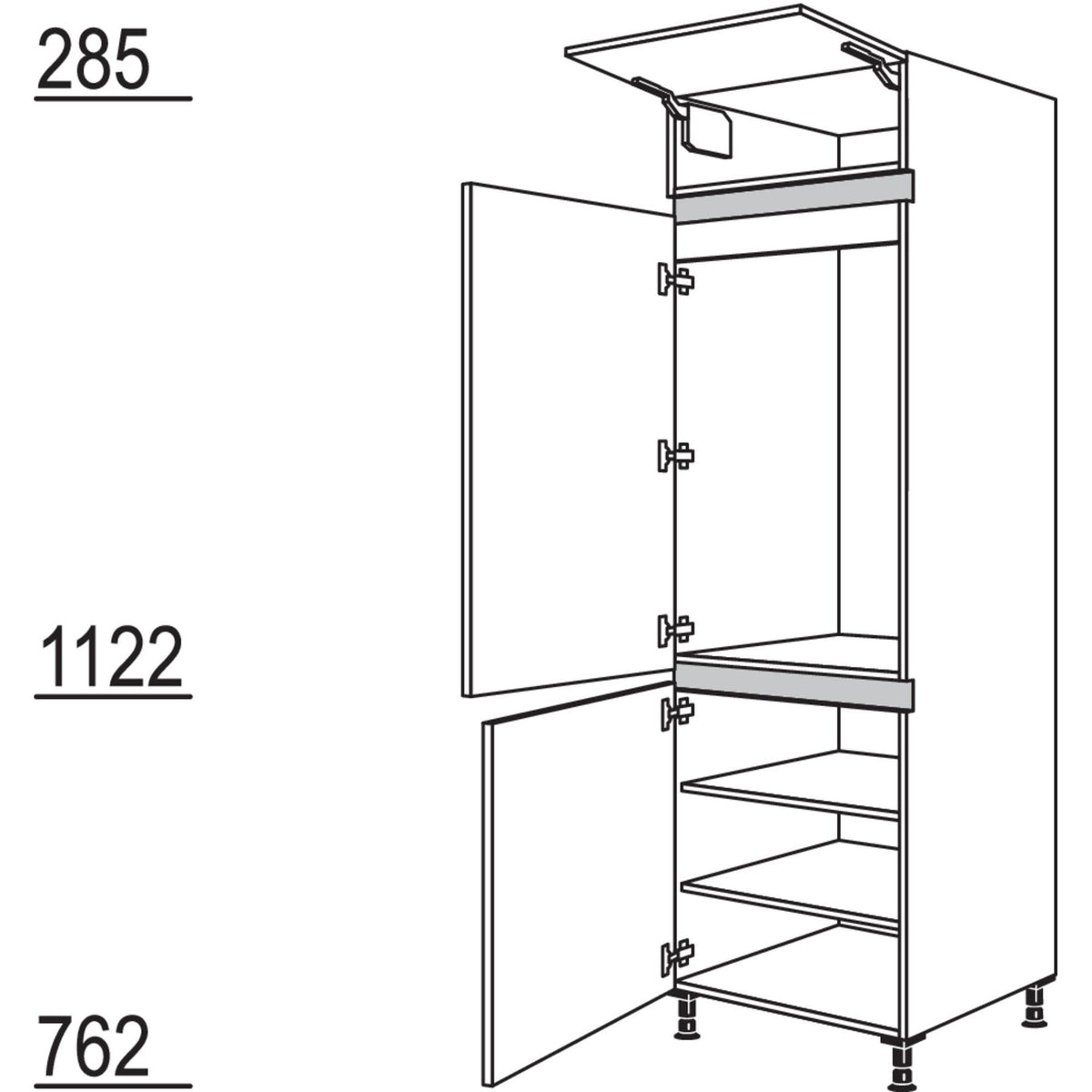 Nobilia XL-Geraete-Umbau Kuehlautomat NG103-3X 51351