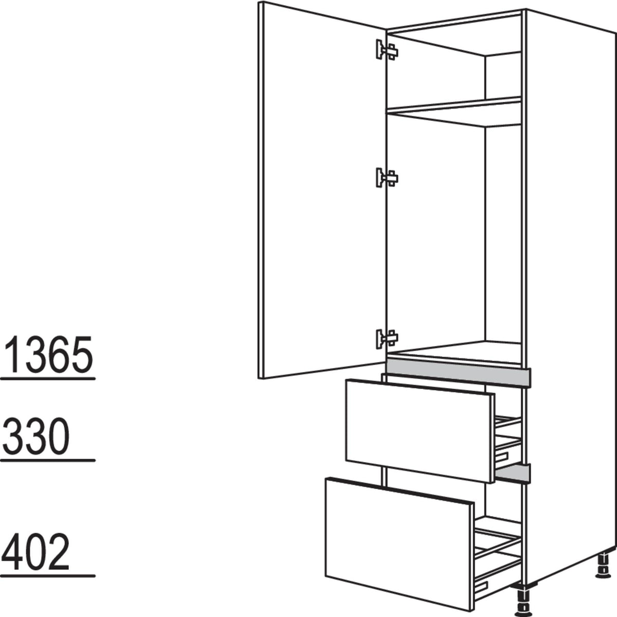 Nobilia XL-Geraete-Umbau Kuehlautomat NG1032A-2X 42353