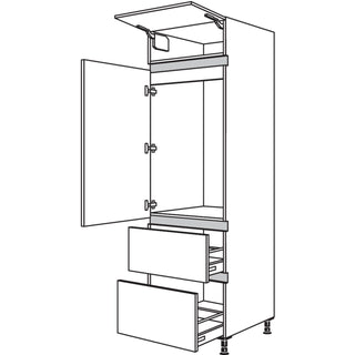 nobilia Armario de integración XL para frigorífico NG1032A-3X 60 cm - Structura | 382