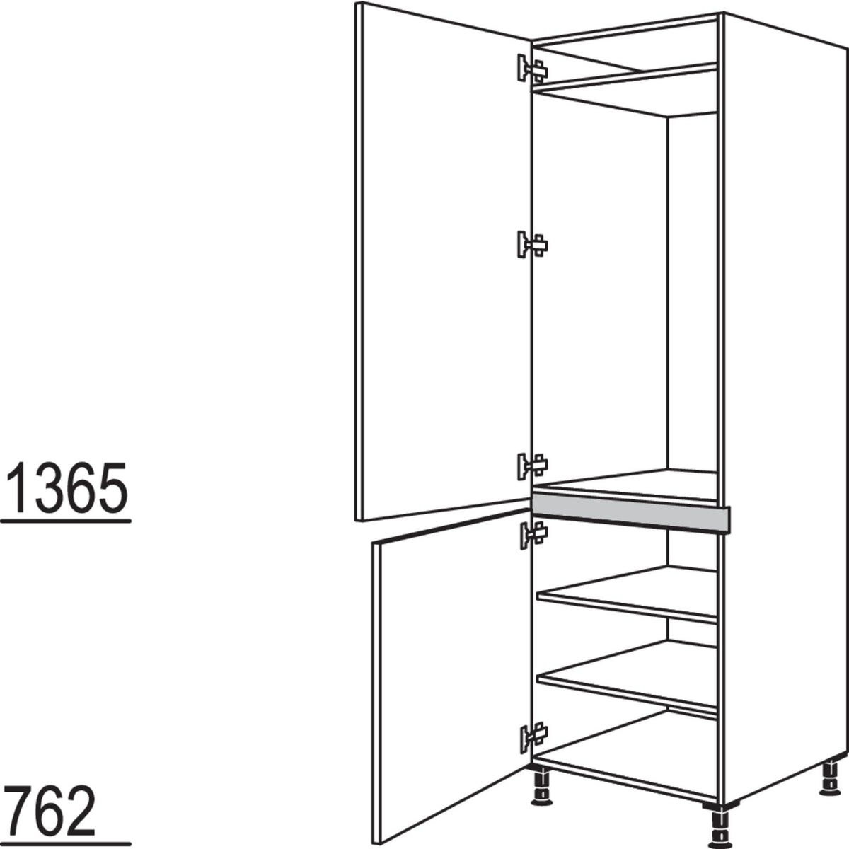 Nobilia XL-Geraete-Umbau Kuehlautomat NG123-2X 43363
