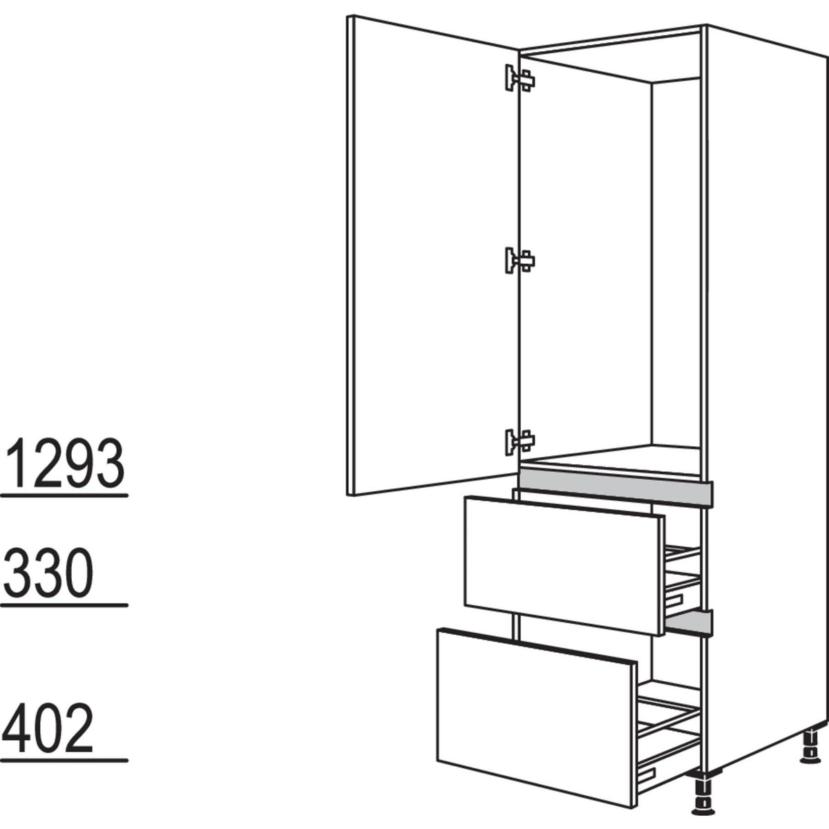 Nobilia XL-Geraete-Umbau Kuehlautomat NG1232A-1X 34379