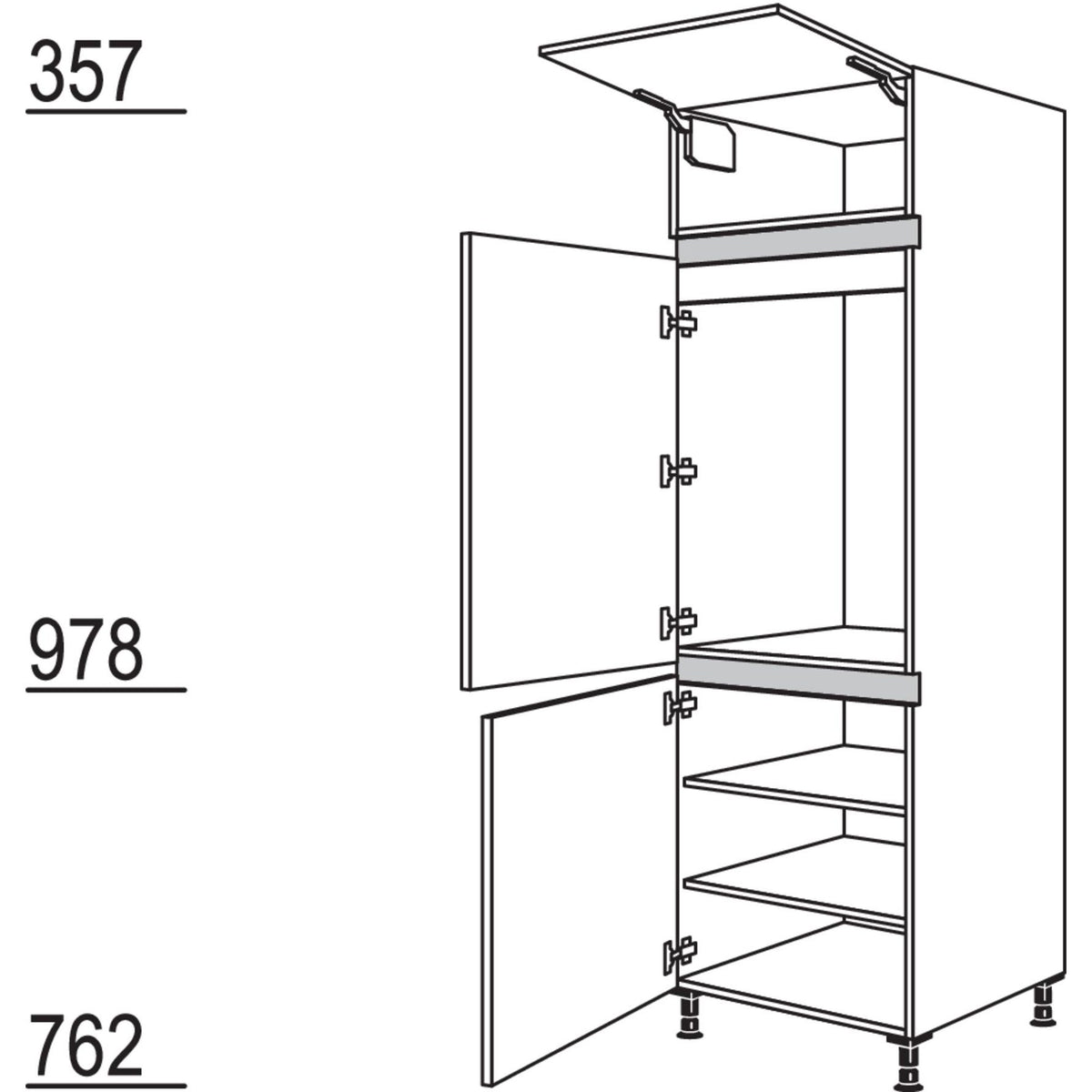 Nobilia XL-Geraete-Umbau Kuehlautomat NG88-2X 42331