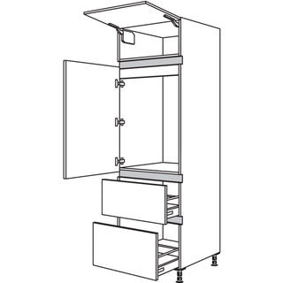 nobilia XL mueble para electrodomésticos frigorífico NG882A-2X 60 cm - StoneArt | 566