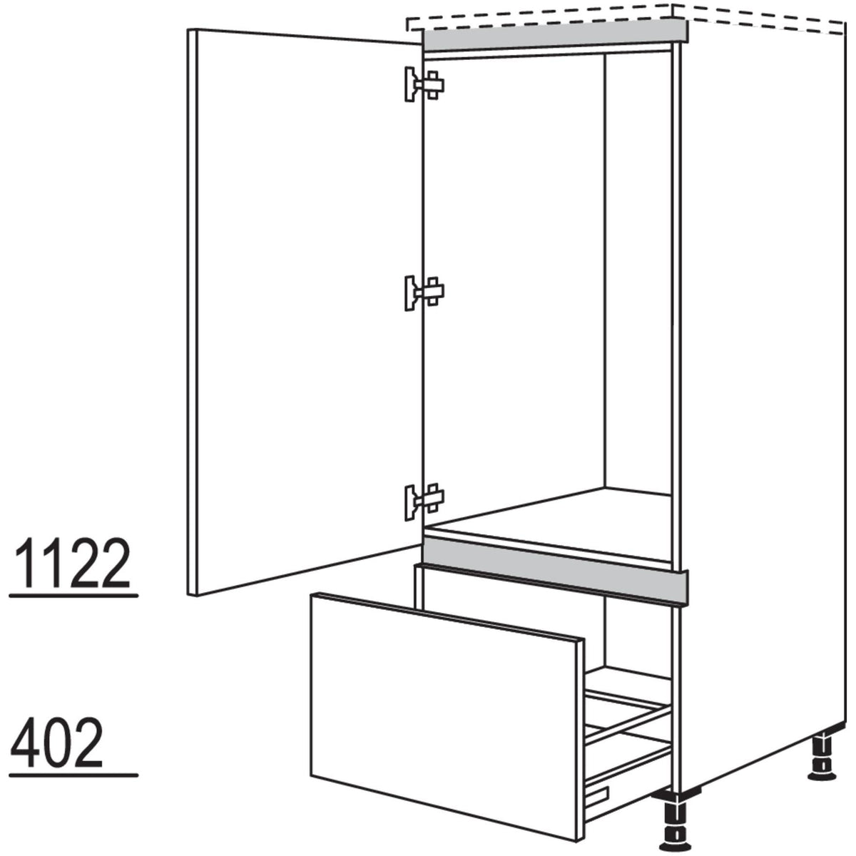 Nobilia XL-Geraete-Umbau Kuehlautomat NGA103-X 58439