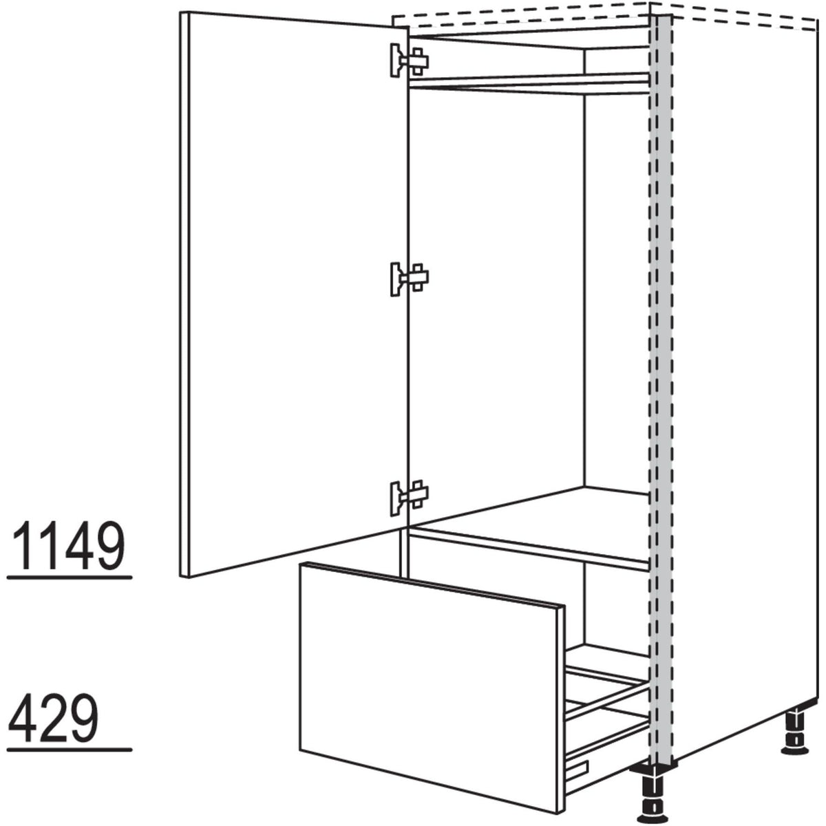 Nobilia XL-Geraete-Umbau Kuehlautomat NGS103A-X 62756