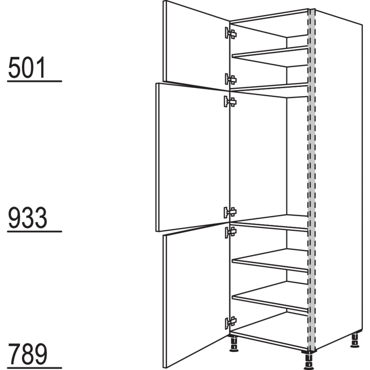 Nobilia XL-Geraete-Umbau Kuehlautomat NGS88-3X 56970