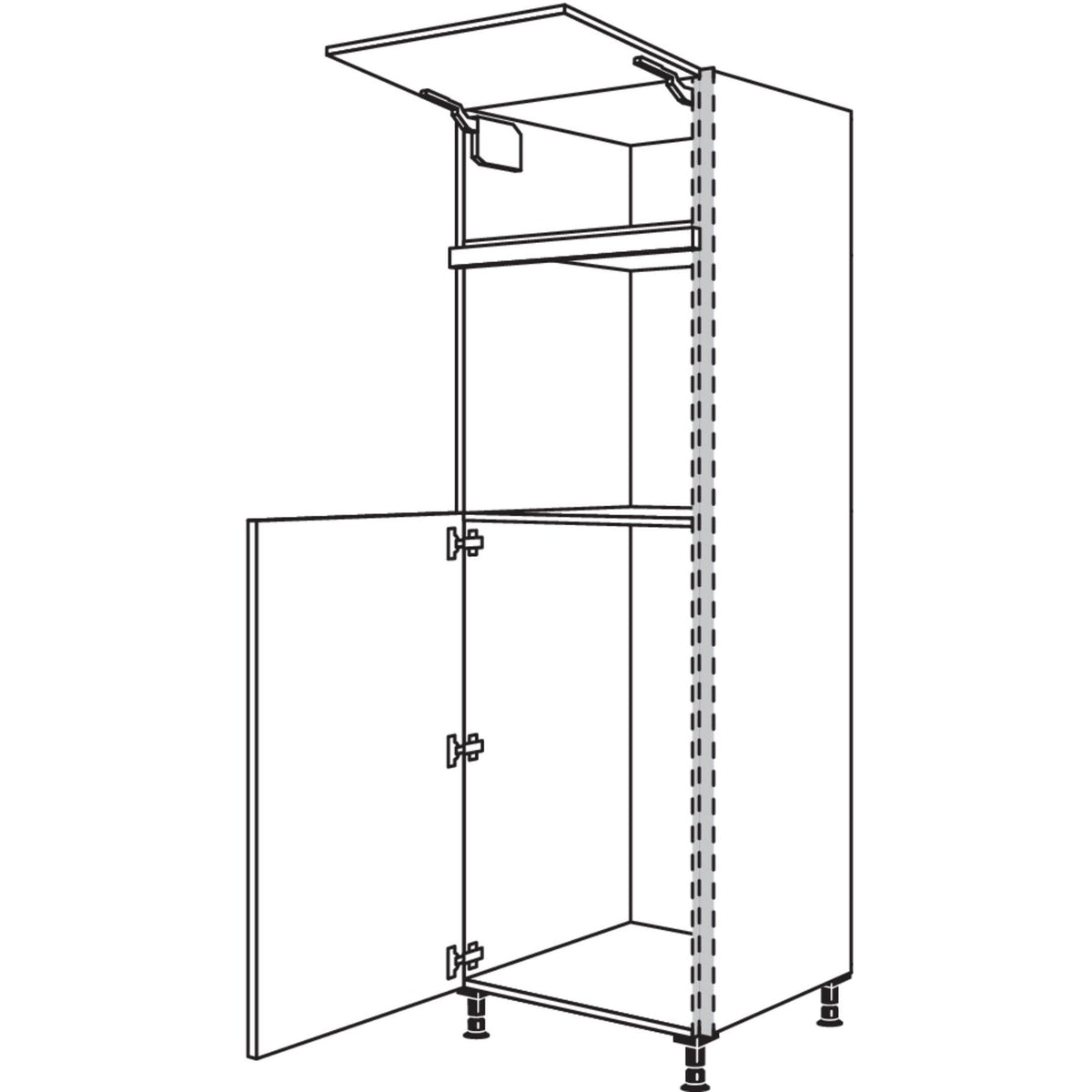 Nobilia XL-Geraete-Umbau Kuehlautomat und Backofen NGS103O-2X 45979