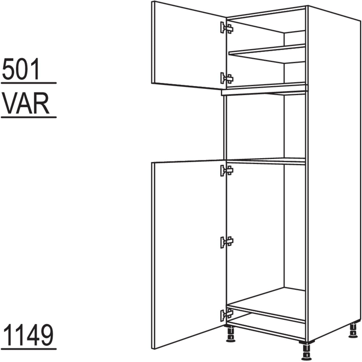 Nobilia XL-Geraete-Umbau Kuehlautomat und Dampfgarer - Kompaktgeraet G103DK-2X 42846