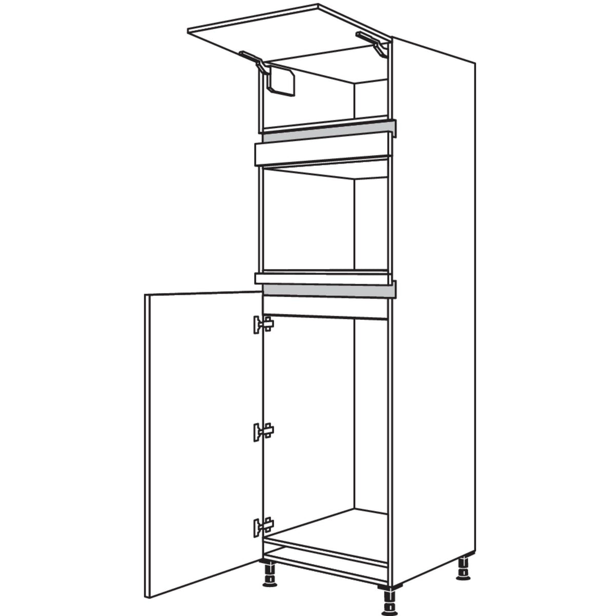 Nobilia XL-Geraete-Umbau Kuehlautomat und Dampfgarer - Kompaktgeraet NG103DK-3X 51355