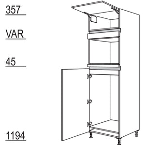 Nobilia XL-Geraete-Umbau Kuehlautomat und Dampfgarer - Kompaktgeraet NG103DK-3X 51355