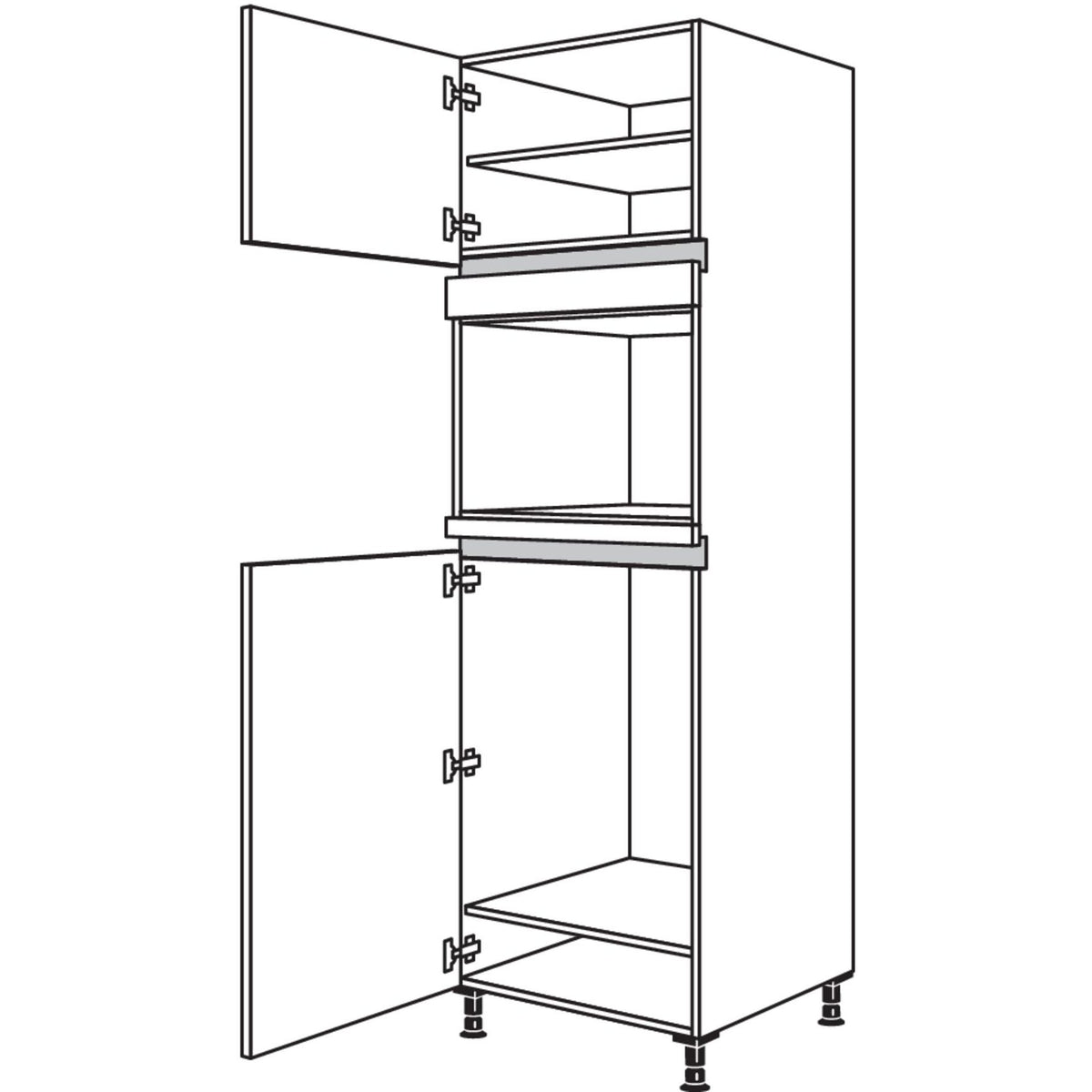 Nobilia XL-Geraete-Umbau Kuehlautomat und Dampfgarer - Kompaktgeraet NG88DK-3X 51333