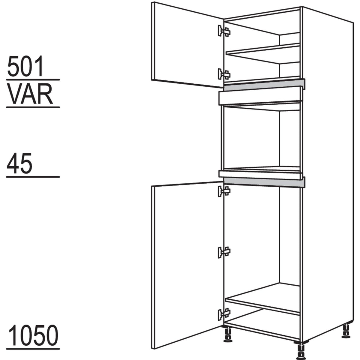 Nobilia XL-Geraete-Umbau Kuehlautomat und Dampfgarer - Kompaktgeraet NG88DK-3X 51333