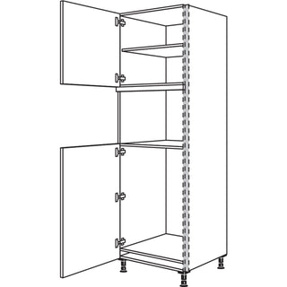 nobilia XL-réaménagement d'appareils Réfrigérateur automatique et micro-ondes / Cuiseur vapeur / Appareil compact NGSMDK88-2X 60 cm - Riva | 371