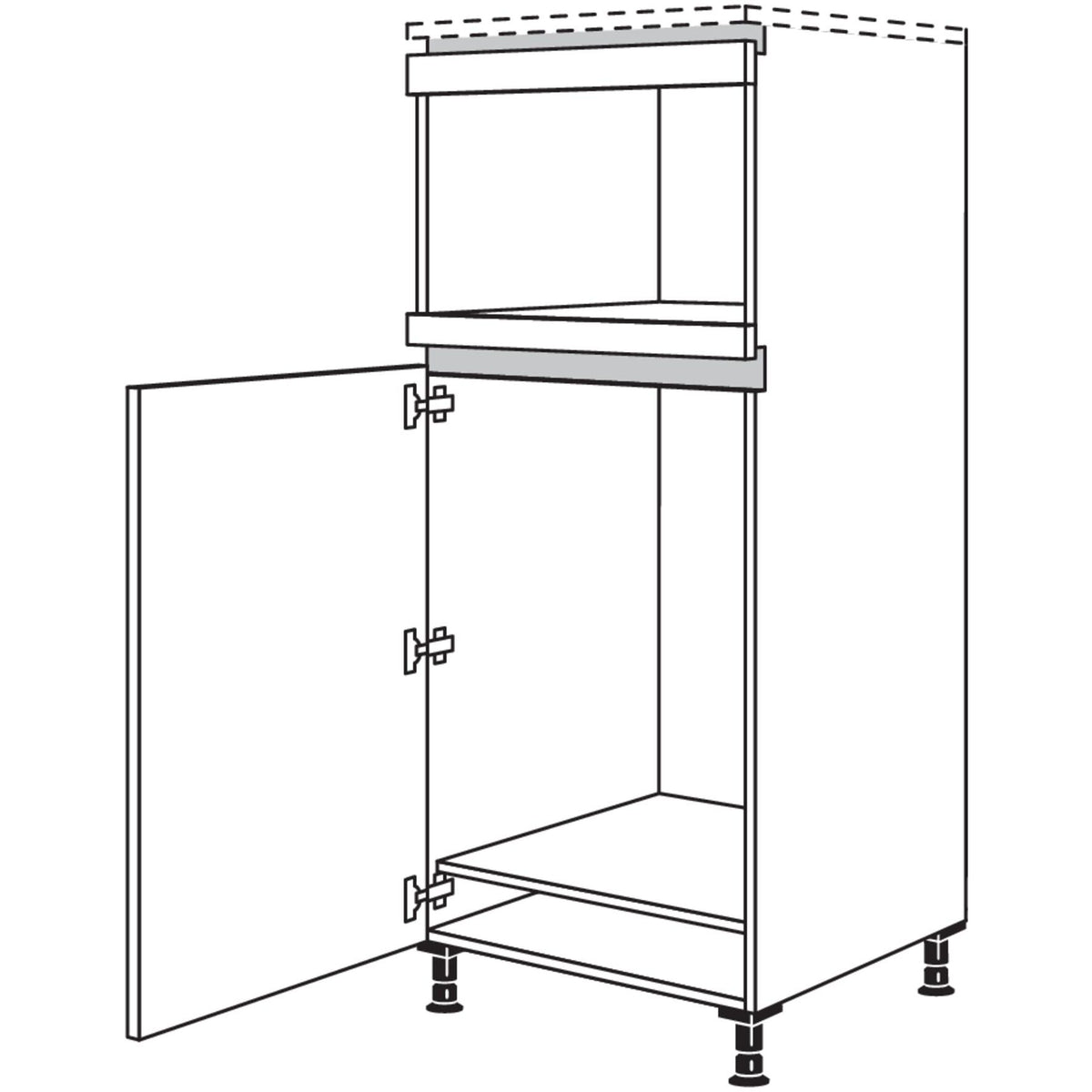 Nobilia XL-Geraete-Umbau Kuehlautomat und Mikrowelle NGM88-X 53338
