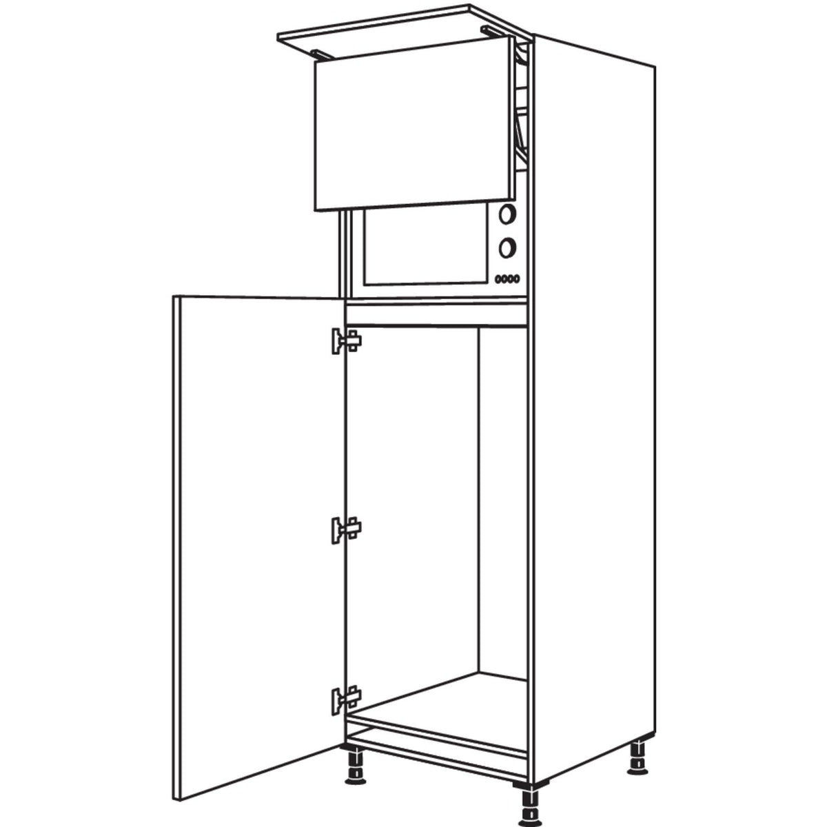 Nobilia XL-Geraete-Umbau Kuehlautomat und Mikrowelle mit Liftttuer G123L-1X 30862