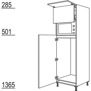 Nobilia XL-Geraete-Umbau Kuehlautomat und Mikrowelle mit Liftttuer G123L-2X 42862