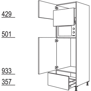 Nobilia XL-Geraete-Umbau Kuehlautomat und Mikrowelle mit Lifttuer G88LA-3X 53836