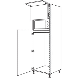 nobilia Meuble de transformation XL pour réfrigérateur et micro-ondes avec porte relevable NGS123L-2X 60 cm - Riva | 371
