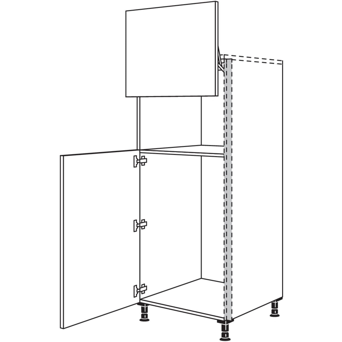Nobilia XL-Geraete-Umbau Kuehlautomat und Mikrowelle mit Lifttuer NGS88L-X 62779