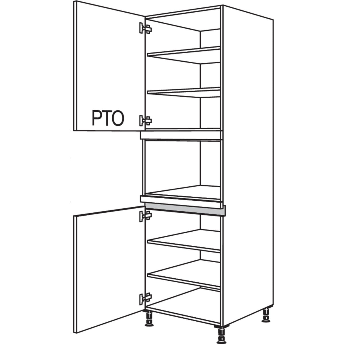 nobilia XL-Geraete-Umbau Mikrowelle LGM-2X 43352