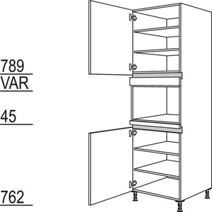 Nobilia XL-Geraete-Umbau Mikrowelle NGM-2X 43322
