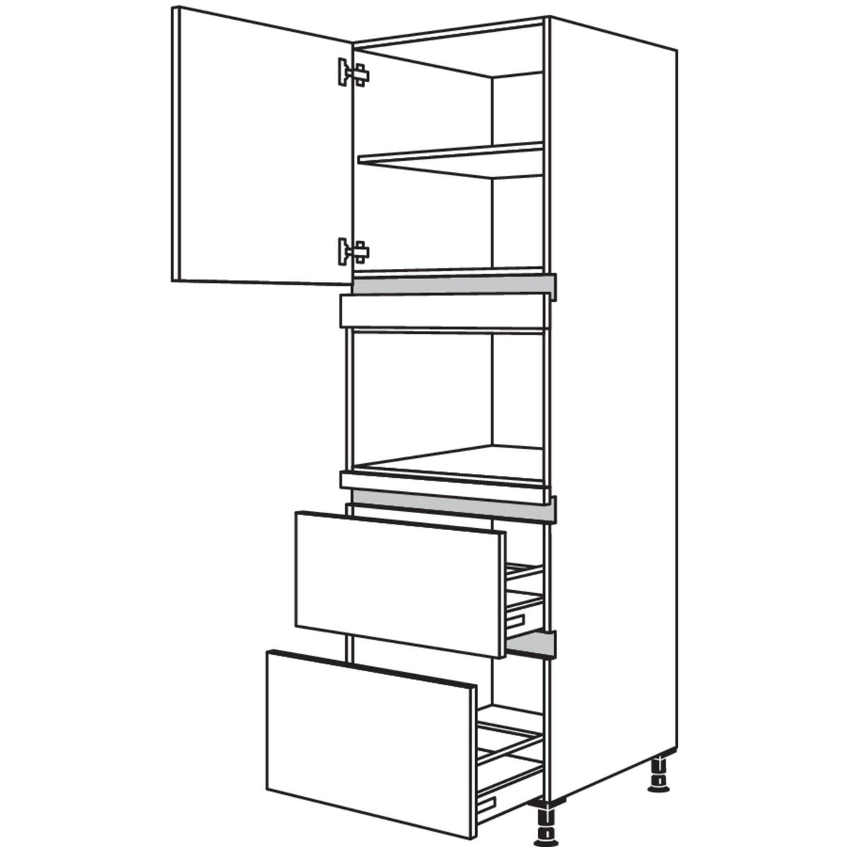 Nobilia XL-Geraete-Umbau Mikrowelle NGM2A-1X 33324