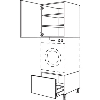 nobilia XL-Geräte-Umbau Waschmaschine / Wäschetrockner GDWST60-1X 60 cm - Look | 099