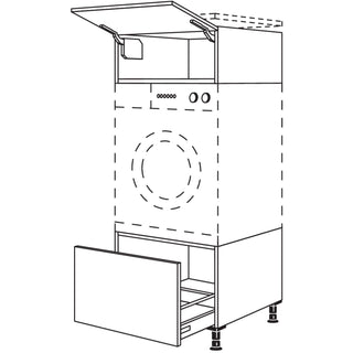 nobilia Mueble columna XL para lavadora / secadora GDWST60-X 60 cm - Look | 099
