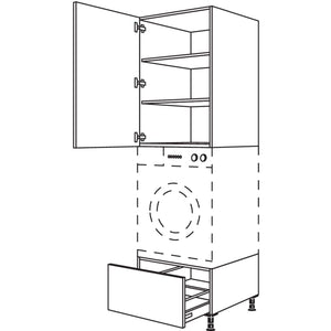 Nobilia XL-Geraete-Umbau Waschmaschine - Waeschetrockner GWST60-3X 51817