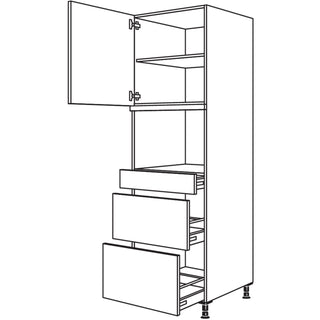 nobilia XL-Geräte-Umbau für Dampfgarer / Kompaktgerät GDDKS2A-2X 60 cm - Look | 099