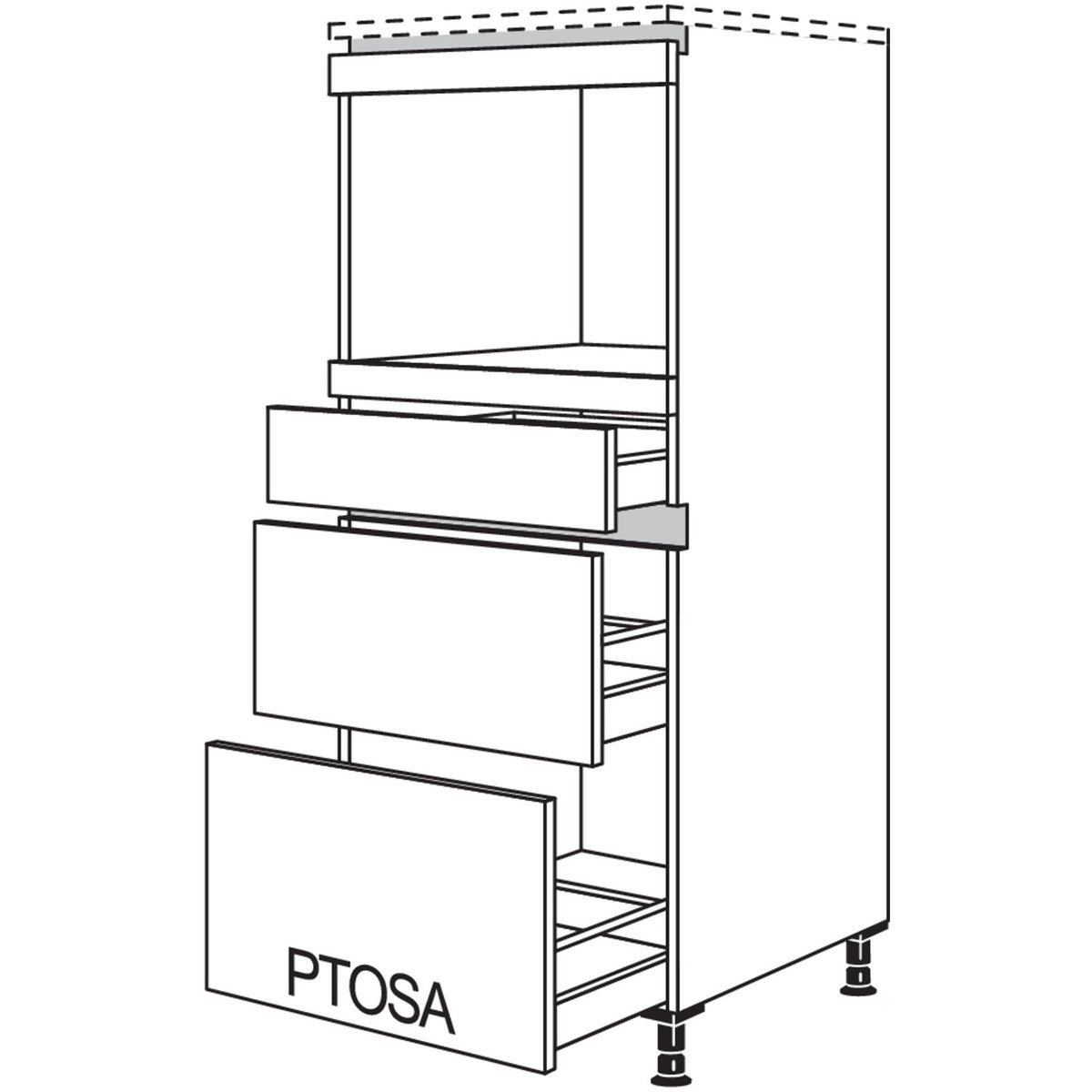nobilia XL-Geraete-Umbau fuer Dampfgarer - Kompaktgeraet LGDKS2A-X 53420