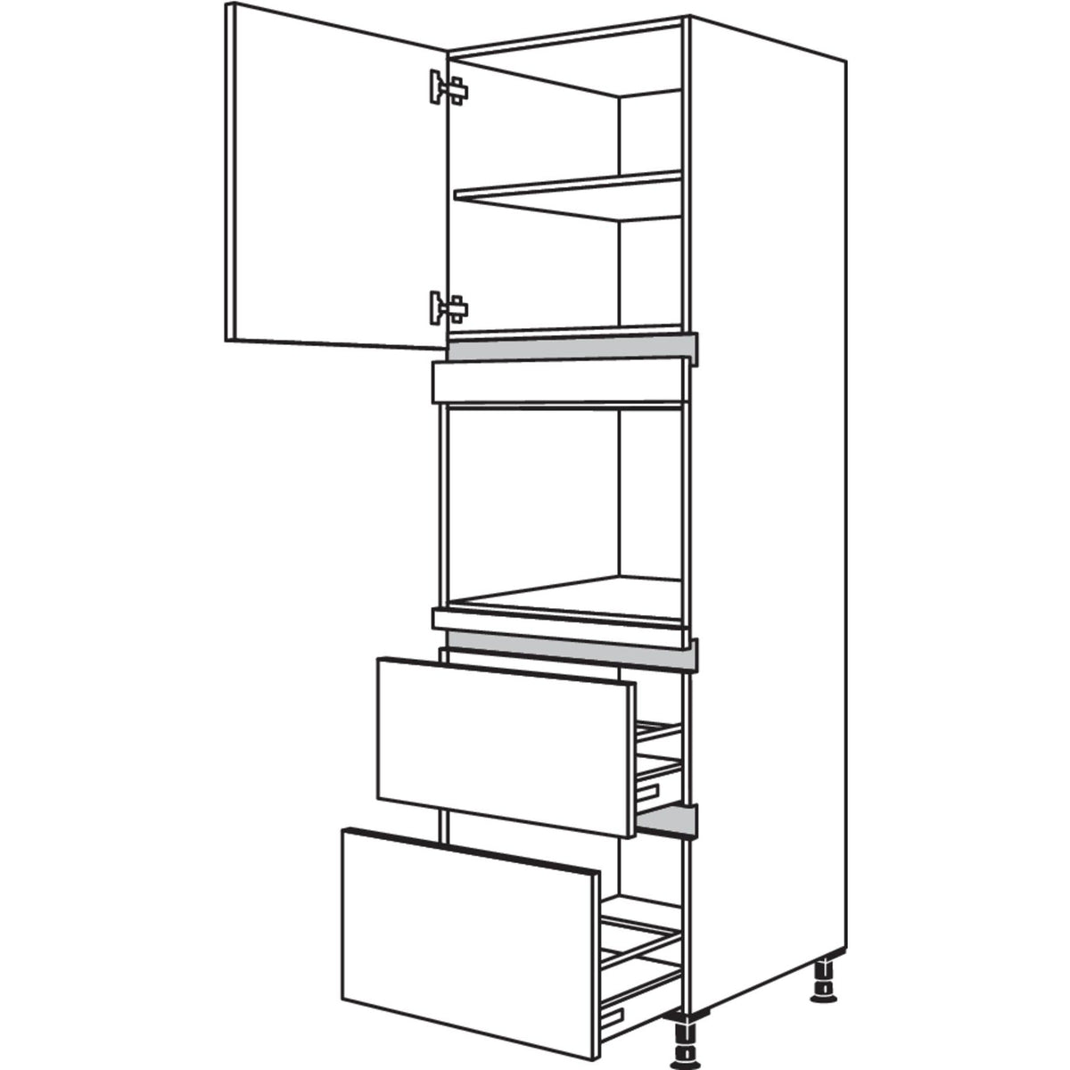 Nobilia XL-Geraete-Umbau fuer Dampfgarer - Kompaktgeraet NGDK2A-2X 43326