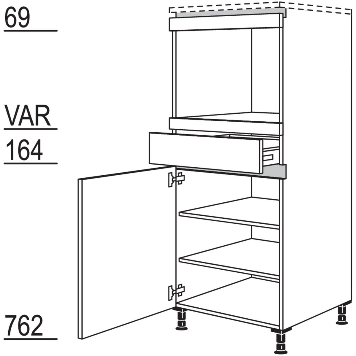 Nobilia XL-Geraete-Umbau fuer Dampfgarer - Kompaktgeraet NGDKS-X 53341