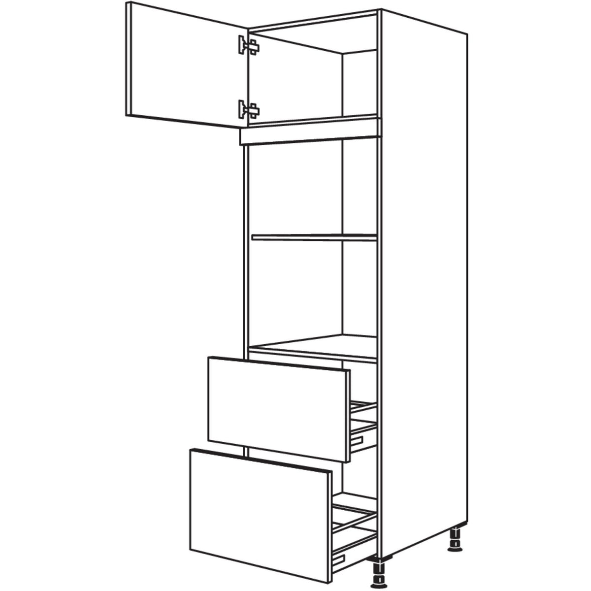 Nobilia XL-Geraete-Umbau fuer Mikrowelle und Dampfgarer - Kompaktgeraet GDMDK2A-2X 42741