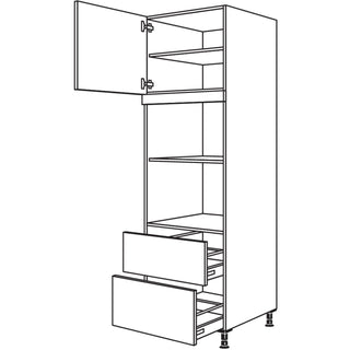 nobilia XL-Geräte-Umbau für Mikrowelle und Dampfgarer / Kompaktgerät GMDK2A-2X 60 cm - Look | 099