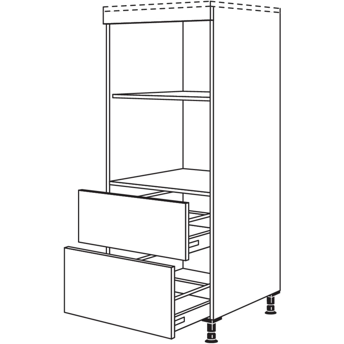 Nobilia XL-Geraete-Umbau fuer Mikrowelle und Dampfgarer - Kompaktgeraet GMDK2A-X 34524