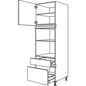 Nobilia XL-Geraete-Umbau fuer Mikrowelle und Dampfgarer - Kompaktgeraet NGMDKSA-2X 42327