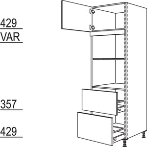 Nobilia XL-Geraete-Umbau fuer Mikrowelle und Dampfgarer - Kompaktgeraet NGSMDK2A-2X 45937